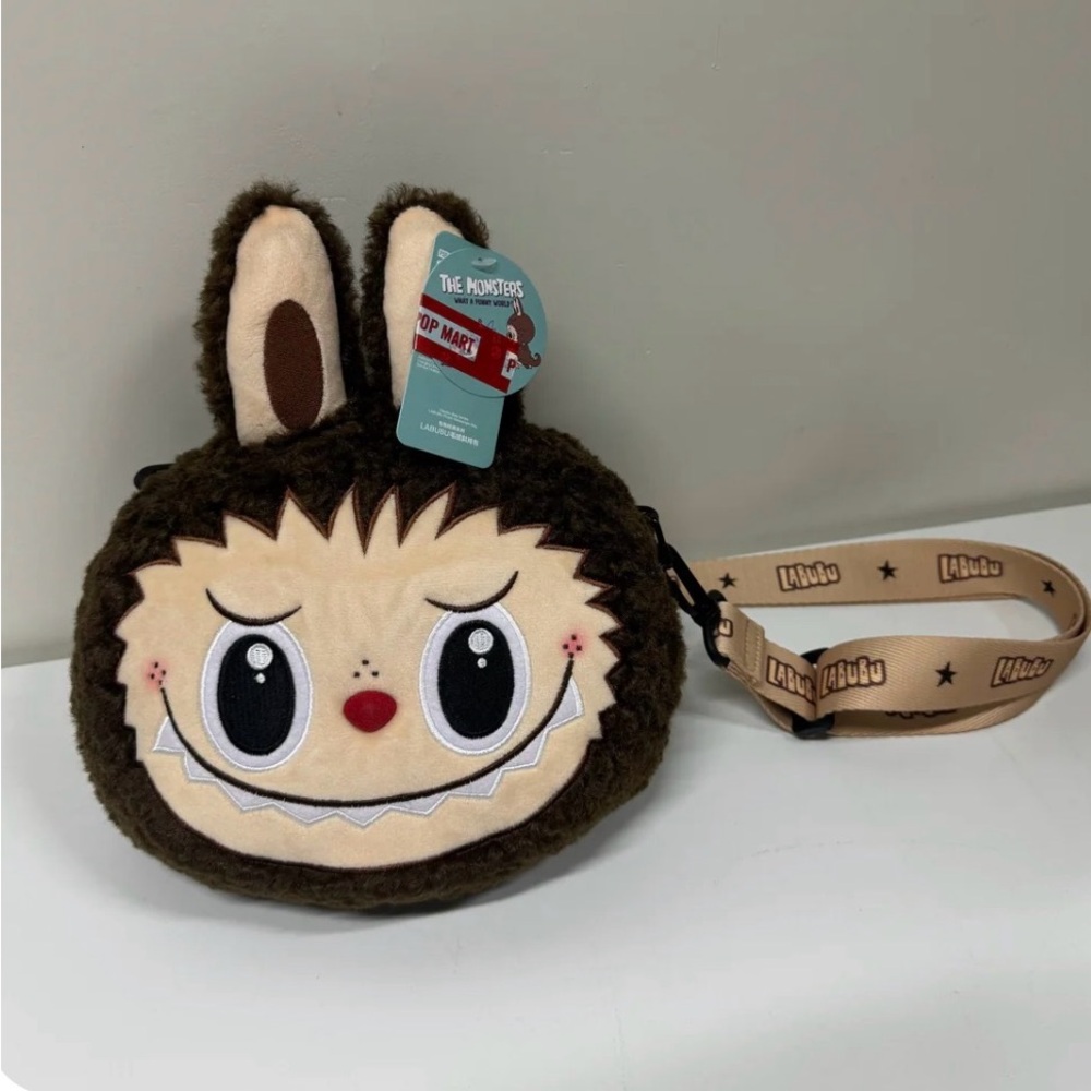The Monsters Pop Mart Popland exclusive Labubu Brown and Cream shoulder Bag